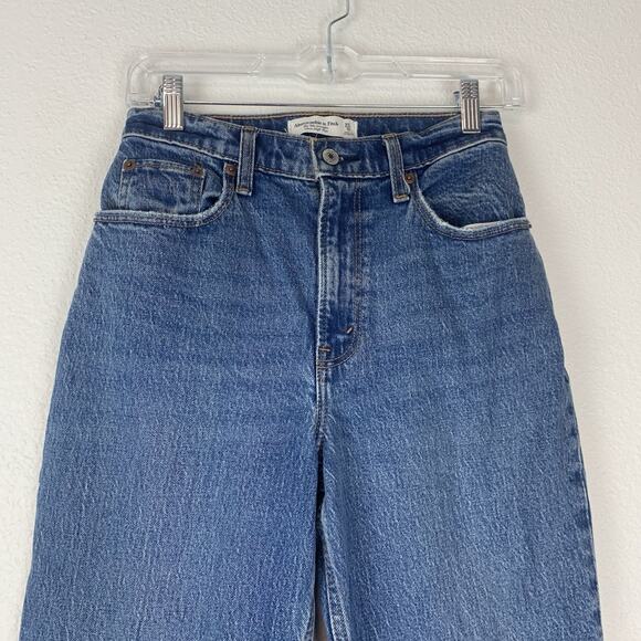 Abercrombie & Fitch Jeans  25/0s Short CURVE LOVE 90s Straight Ultra High Rise - Picture 2 of 10